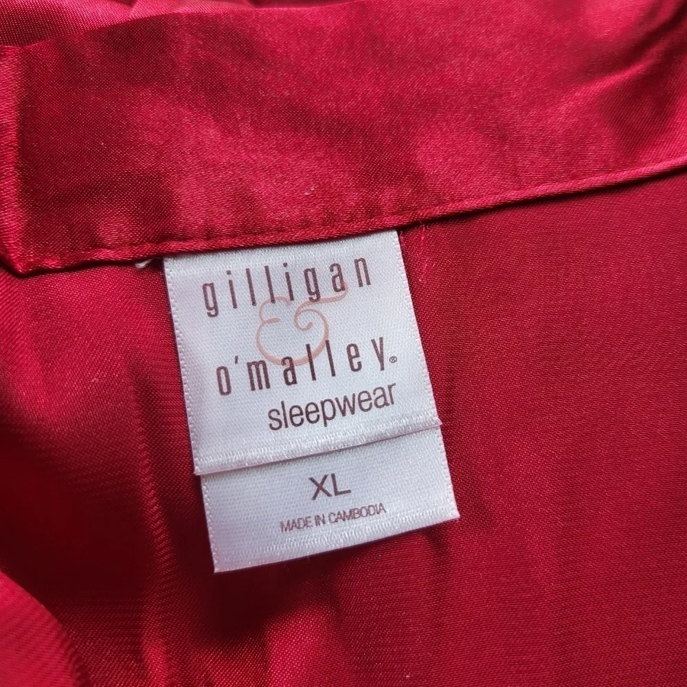 Gilligan and O'Malley Sleepwear Women's Red Pajama Set Size XL NWT